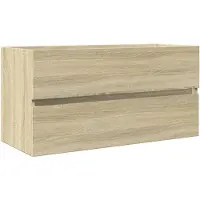 vidaXL Wastafelkast 90x38,5x45 cm spaanplaat sonoma eikenkleurig
