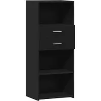 vidaXL Hoge kast 50x42,5x124 cm bewerkt hout zwart