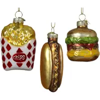 Décoris Kersthanger snacks box | 3-delig | glas