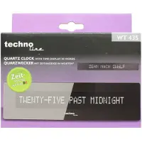 Techno Line Tijd in woorden, de kwartswekker met de tijdweergave in woorden
