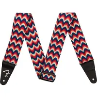 Fender 990637214 Retro geribbelde poly gitaarband, golf ontwerp
