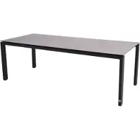 4SO Goa tafelframe Antracite met HPL tafelblad Light Grey 220 x 95 cm