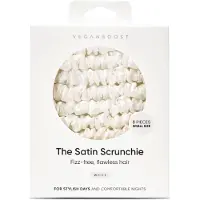Vegan Boost Satin Scrunchies White Small - 8pcs