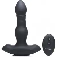 Doc Johnson Thunder Plugs - Vibrerende en Stotende Anaalplug met Afstandsbediening- Zwart