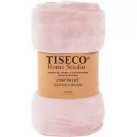 Tiseco Home Studio - Deken COSY DELUX - microflannel - 280 g/m² - 180x220 cm - Roze