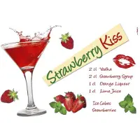 Komar Muursticker Strawberry Kiss 100x70 cm
