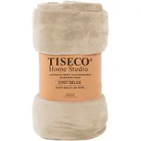 Tiseco Home Studio - Deken COSY DELUX - microflannel - 280 g/m² - 180x220 cm - Zand