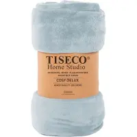 Tiseco Home Studio - Deken COSY DELUX - microflannel - 280 g/m² - 240x220 cm - Silver blue