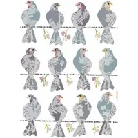 Komar - Muursticker - Duiven - Zelfklevend - Muurdecoratie - Stickers - 100 x 70 cm