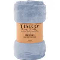 Tiseco Home Studio - Deken COSY DELUX - microflannel - 280 g/m² - 180x220 cm - Nova blue