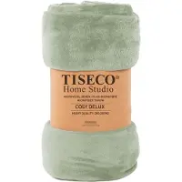 Tiseco Home Studio - Deken COSY DELUX - microflannel - 280 g/m² - 240x220 cm - Sea green