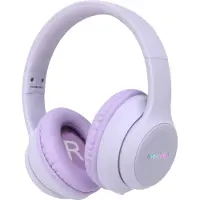 IMoshion Draadloze Kinderkoptelefoon LED Light - Decibelbegrenzer - Met AUX kabel - Lavender Lilac