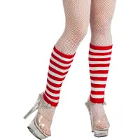 Boland beenwarmers dames 32 cm rood/wit