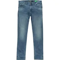 Cars waist regular fit jeans medium blue denim Blauw Effen - maat 116