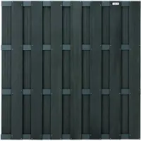 Intergard Zwarte schutting composiet antraciet 180x180cm