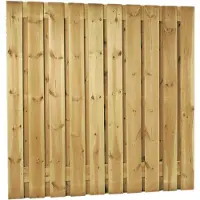 Intergard Schutting tuinscherm zichtdicht 21 planks 180x180cm RVS