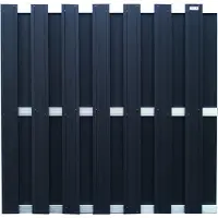 Intergard Tuinscherm schutting composiet antraciet alu 180x180cm