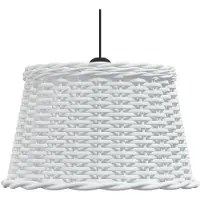 vidaXL Plafondlampenkap Ø45x28 cm wicker wit