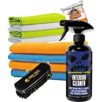 Voodoo Ride Interieur reinigings set bestaande uit; 1 x Interieurreiniger 8 reinigingsdoekjes 40 x 40 cm 320 GSM -borstel.