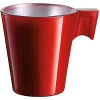 Luminarc 2x Espresso kopje rood - Rood koffiekopje 80 ml