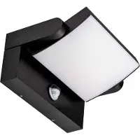 V-TAC VT-11020S-B Draaibare LED wandlamp met Sensor - IP65 - Zwart - 17W - 2580Lumen - 4000K
