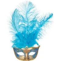 Coppens Venetiaans met veer aqua |