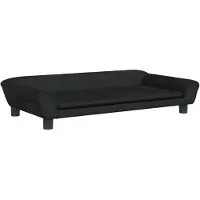 vidaXL Hondenmand 100x50x21 cm fluweel zwart