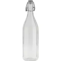 Bormioli Rocco waterfles met beugeldop - helder transparant - 1000 ml - Giara home deco fles - Decoratieve flessen