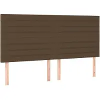 vidaXL Hoofdbord donkerbruin 200x5x118/128 cm stof