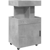 vidaXL Drankkar 50x41x89 cm bewerkt hout betongrijs