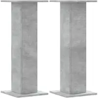 vidaXL Plantenstandaards 2 st 30x30x80 cm bewerkt hout betongrijs