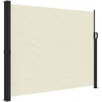 vidaXL Windscherm uittrekbaar 160x500 cm crèmekleurig