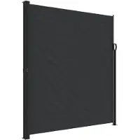 vidaXL Windscherm uittrekbaar 220x300 cm zwart