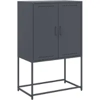 vidaXL Hoge kast 68,5x38,5x107 cm staal antracietkleurig