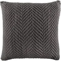Tiseco - Kussen (gevuld) RENEE - Gebreide look - 45x45 cm, grijs
