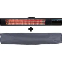 Sunred - COMBIDEAL - Heater & Hoes - Dark lijn - Zwart - Wand model - Terrasverwarmer – Carbon rosé