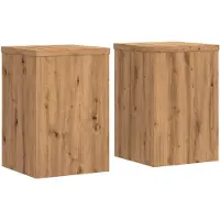 vidaXL Plantenstandaards 2 st 25x25x35 cm hout artisanaal eiken