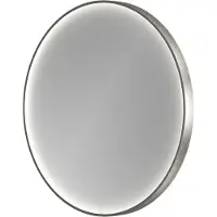 Balmani Secret rond badkamerspiegel Brushed Gunmetal Ø 70 cm met spiegelverlichting en anti-damp