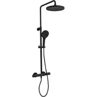 Blaufoss Onos 250 thermostatische kraan regendoucheset Mat Zwart