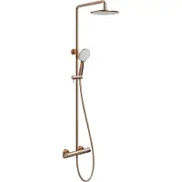 Linie Neptunus opbouw regendoucheset thermostatische kraan Brushed Rosegold