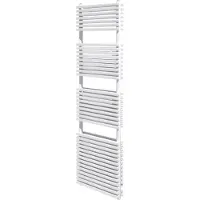 VIPERA Vesuvio dubbele handdoekradiator 50 x 180 cm centrale verwarming mat wit zij- en middenaansluiting 1799W