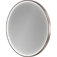 Balmani Secret rond badkamerspiegel Brushed RoseGold Ø 80 cm met spiegelverlichting en anti-damp