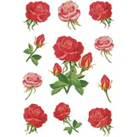 Herma Stickers etiketten rozen - 10 stuks
