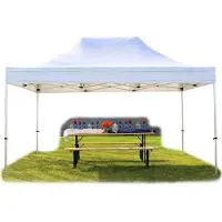 TOOLPORT 3x4,5 m Easy up partytent PVC, PROFESSIONAL alu 40mm, wit
