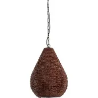 Light & Living Hanglamp Ø31x39 cm KABINDA kralen donker bruin