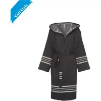 Lalay Hamam badjas Sun black van Lalay - korte badjas met capuchon (maat S t/m XXL) (10+ kleuren)