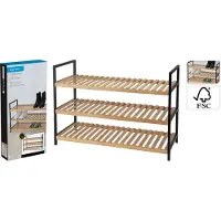 Relaxwonen - Schoenenrek - industrieel - FSC-gecertificeerd bamboe