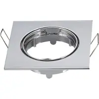 Aigostar Inbouwframe 82mm x 82mm | vierkante kantelbare inbouwspot chroom | boorgat Ø 74 mm