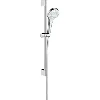 Hansgrohe Croma S - Doucheset - met glijstang Vario Unico Croma - 65 cm - Select-knop bediening - wit/chroom