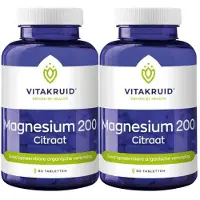 Vitakruid 2x Magnesium 200 Citraat 90 Tabletten